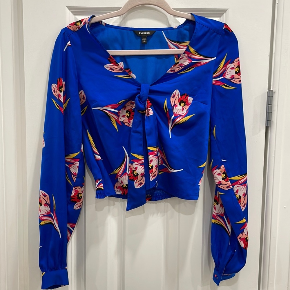 Express Blue Floral Top